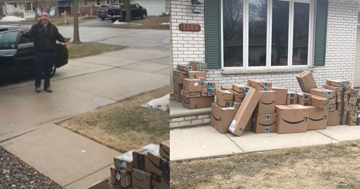woman saved amazon boxes to prank her husband and his reaction is hilarious.jpg?resize=1200,630 - A Woman Saved Amazon Boxes For Six Months To Trick Her Husband