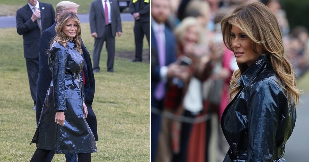 2 110.jpg?resize=1200,630 - First Lady Wore A $2,000 Trench As She Left For New Orleans With The President To Watch The College Football Playoff National Championship
