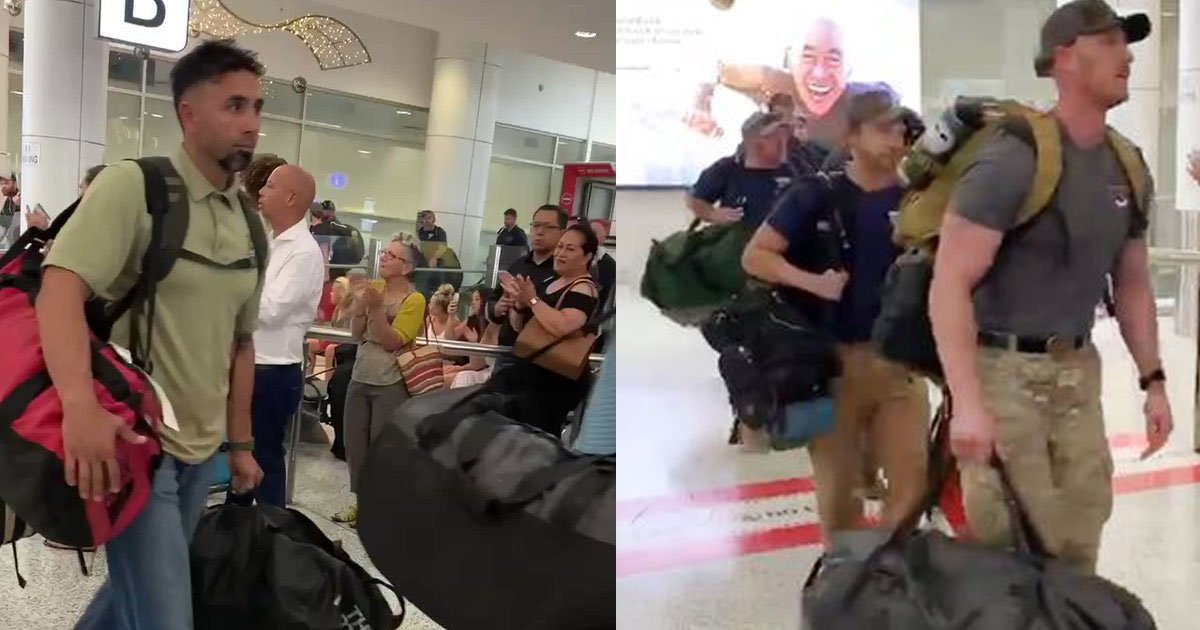 american firefighters lauded at the airport after arriving in australia.jpg?resize=412,275 - Firefighters From America Got A Warm Welcome As They Arrived In Australia