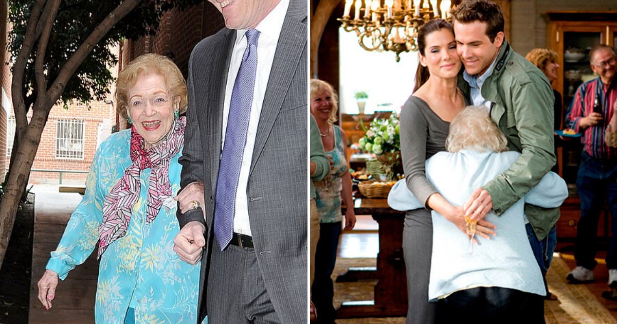 betty5.png?resize=1200,630 - Betty White a célébré son 98e anniversaire, Ryan Reynolds et Sandra Bullock se sont réunis pour lui chanter une sérénade