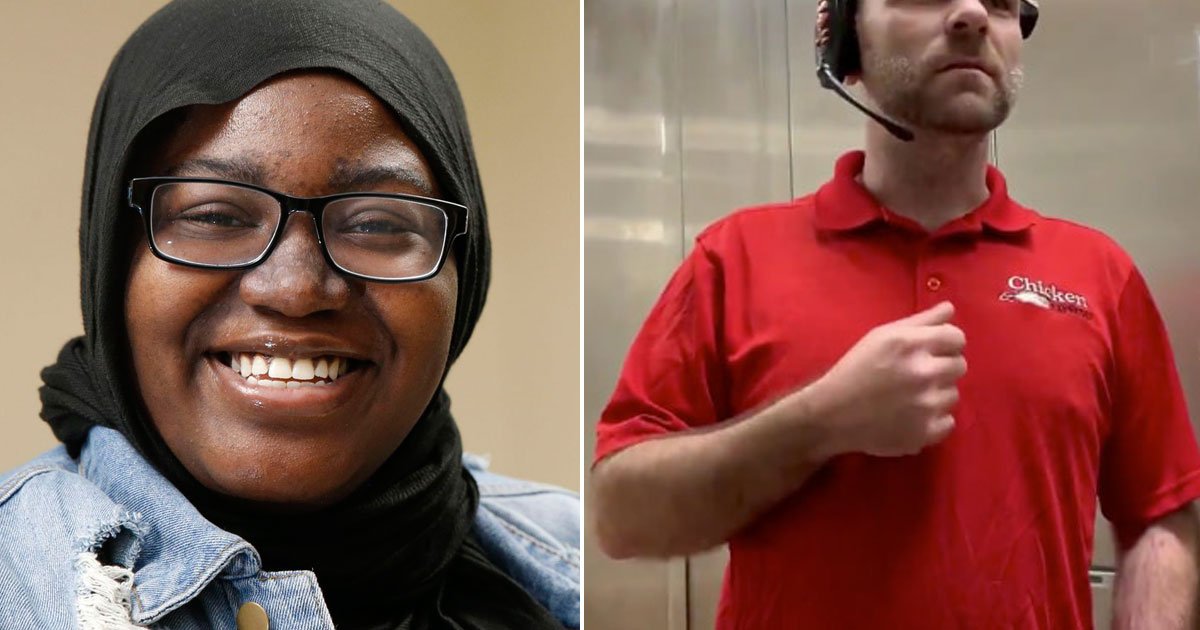 chicken express texas worker hijab.jpg?resize=412,232 - Muslim Worker Told To Go Back Home After She Refused To Remove Her Hijab At Chicken Express