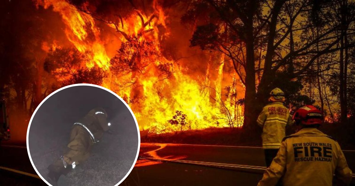 fires.png?resize=1200,630 - Daughter Shared Photo Of Her Dad Catching '5 Minutes Sleep' While Fighting Devastating Bushfires