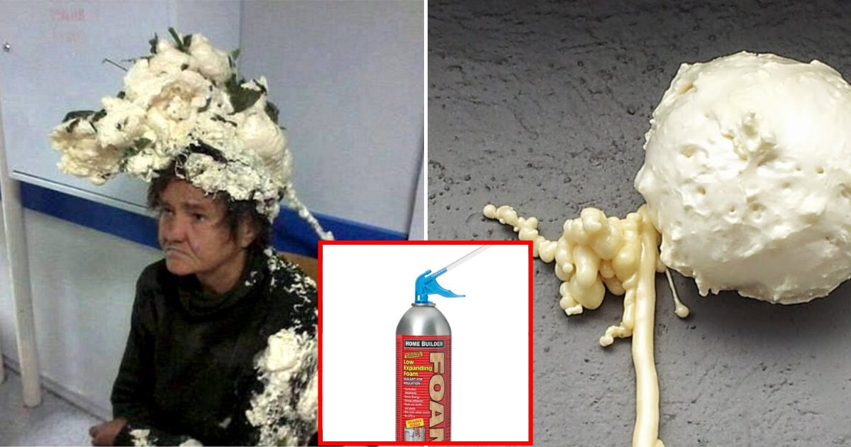 hair5.png?resize=1200,630 - Woman Ended Up In Hospital After Mistaking Expanding Builder's Foam For Hair Mousse