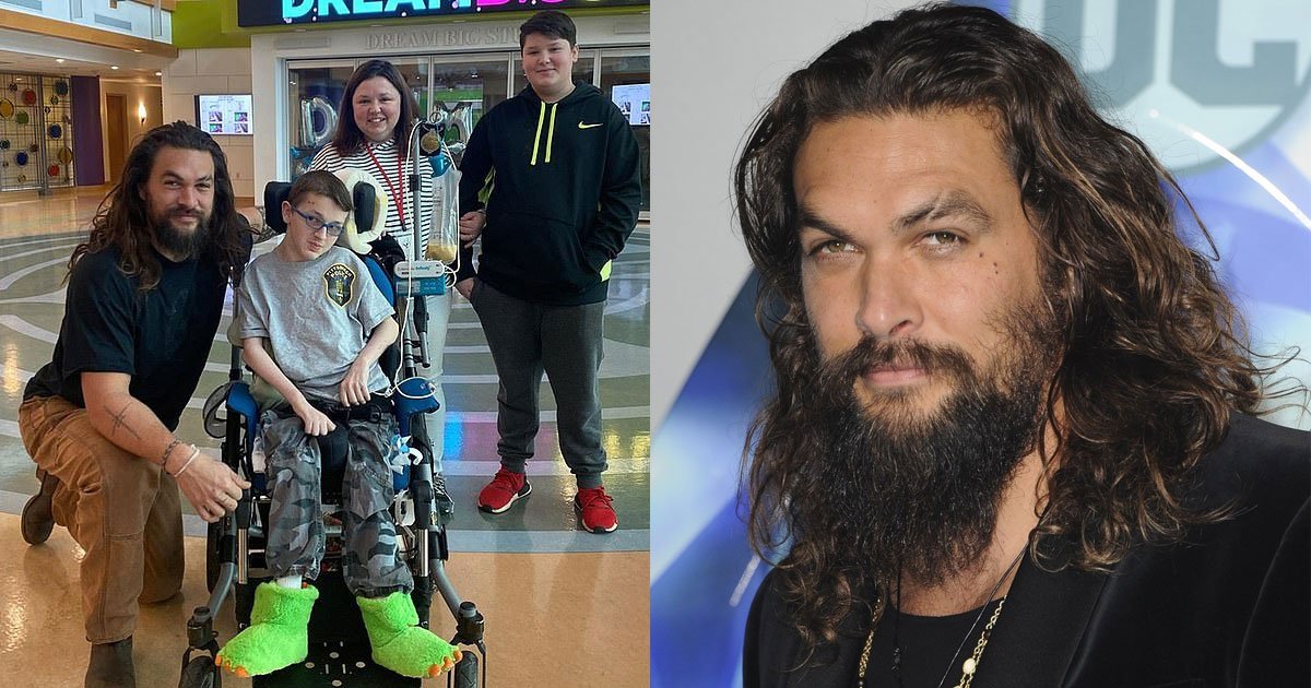 jason momoa paid a visit to childrens hospital and put a smile on their faces.jpg?resize=412,275 - Jason Momoa The Aquaman Paid A Surprise Visit To The Children's Hospital