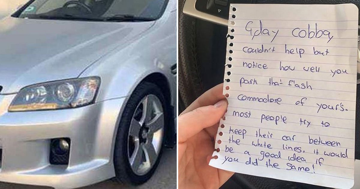 neighbour mocked car parking.jpg?resize=1200,630 - This Person Left A Sarcastic Note On A Car And Gets A Befitting Reply