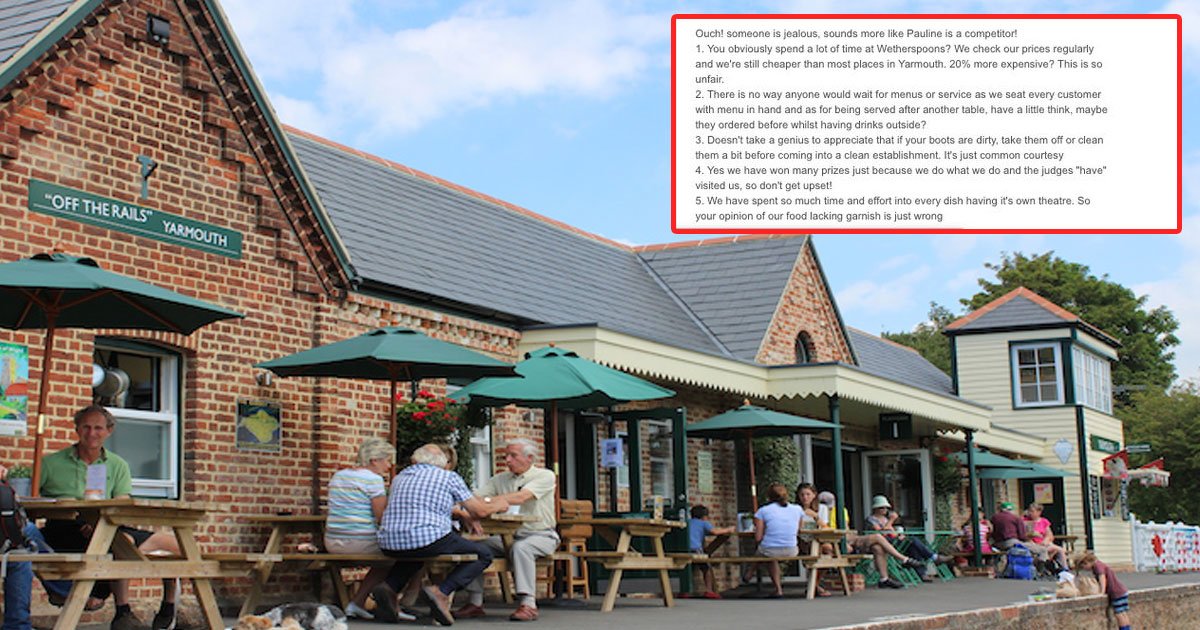off the rails owner hilarious replies feedback.jpg?resize=412,275 - Restaurant Owner’s Savage Replies To The Customers Who Leave Negative Feedback Online