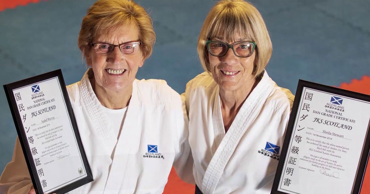 pensioners became two of the oldest people in britain to achieve black belts in karate.jpg?resize=412,275 - Pensioners In Their 70's Became Two Of The Oldest People In Britain To Achieve Black Belts In Karate