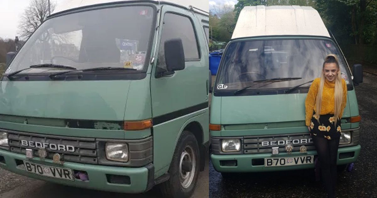 student turned a 35 year old campervan into her new home after getting fed up of rent and bills.jpg?resize=412,275 - Cette étudiante transforme un vieux van en logement douillet