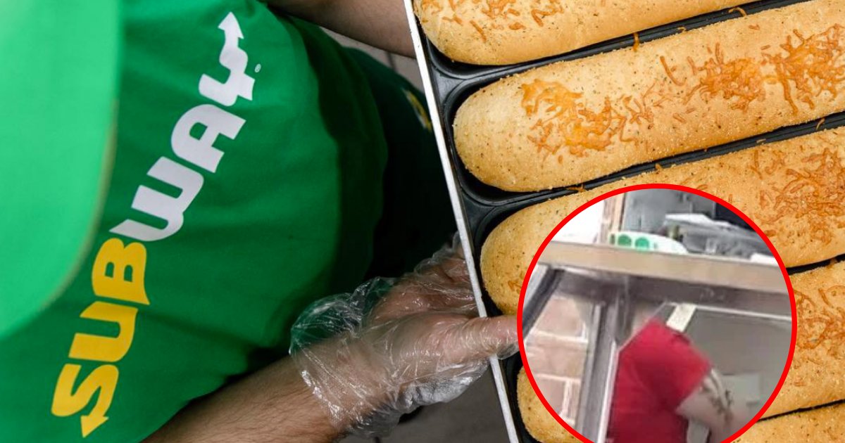 subway5.png?resize=412,232 - Un employé de Subway se fait prendre en train de se gratter le bas du dos derrière le comptoir en préparant des sandwichs