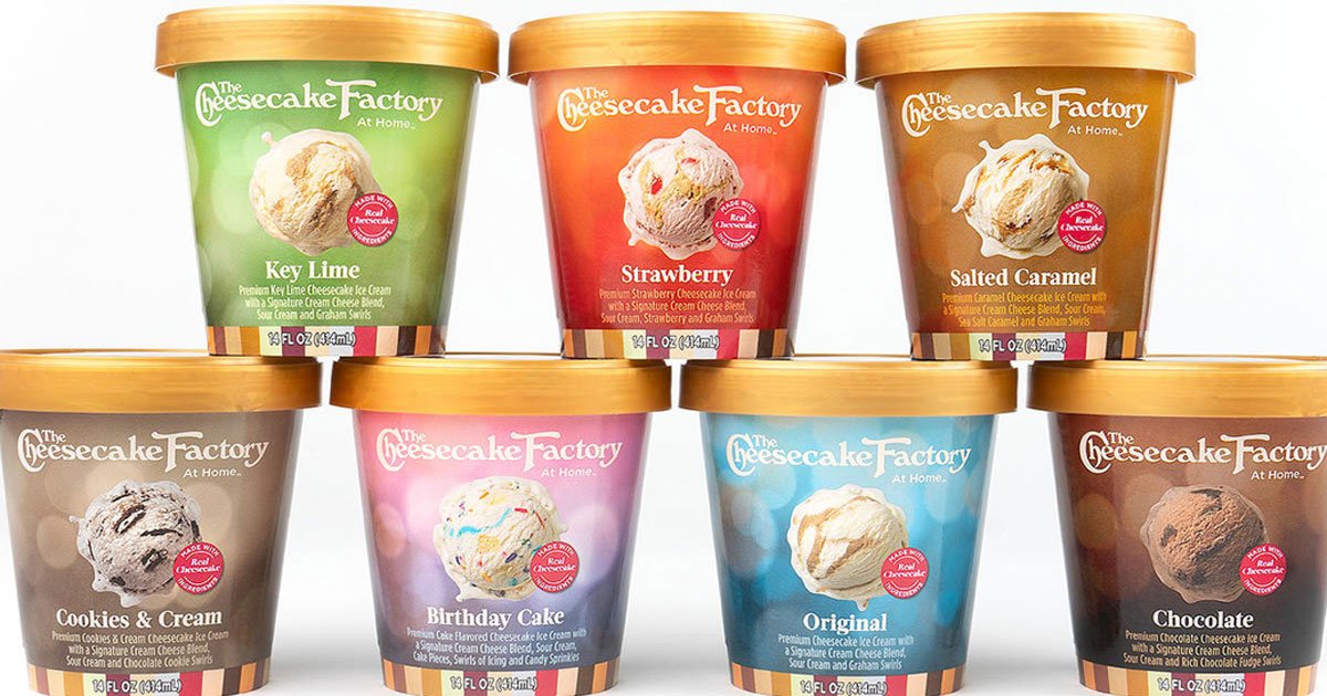 the cheesecake factory is officially releasing a line of cheesecake ice cream with seven different flavors.jpg?resize=1200,630 - The Cheesecake Factory Officially Releasing A Line Of Ice Cream In Seven Different Flavors