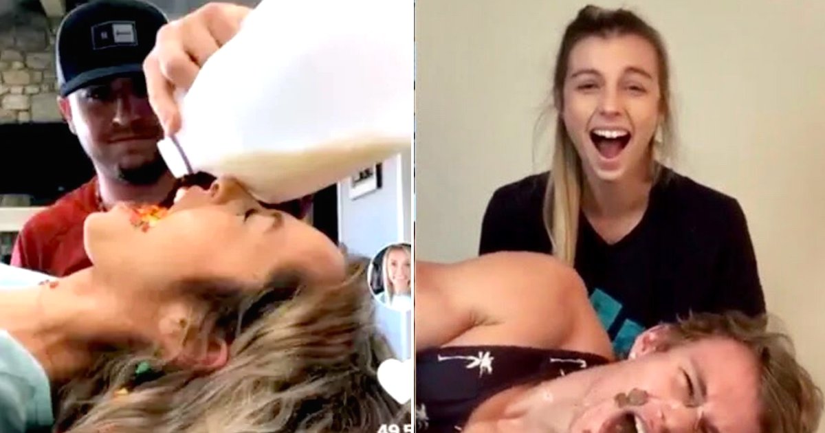 trend6.png?resize=412,232 - Latest Viral Trend Sees People Eating Cereal Out Of Each Other’s Mouths