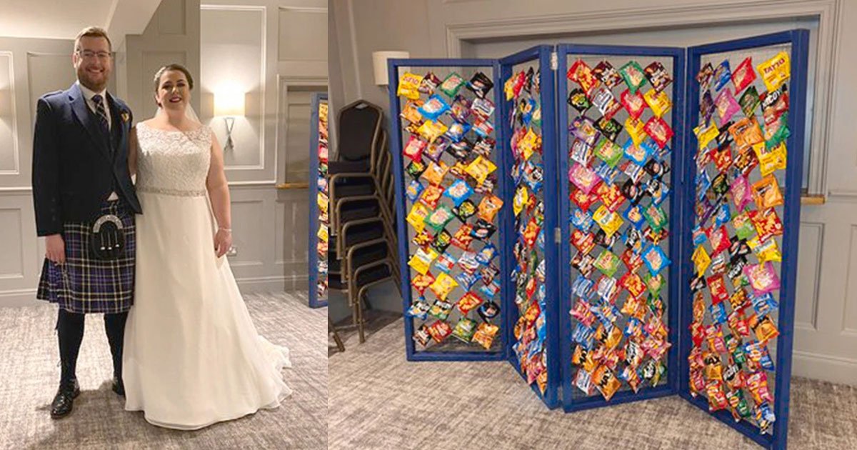 untitled 1 109.jpg?resize=1200,630 - Snack Fanatic Couple Made DIY ‘Crisp Wall’ For Guests At Their Wedding Reception