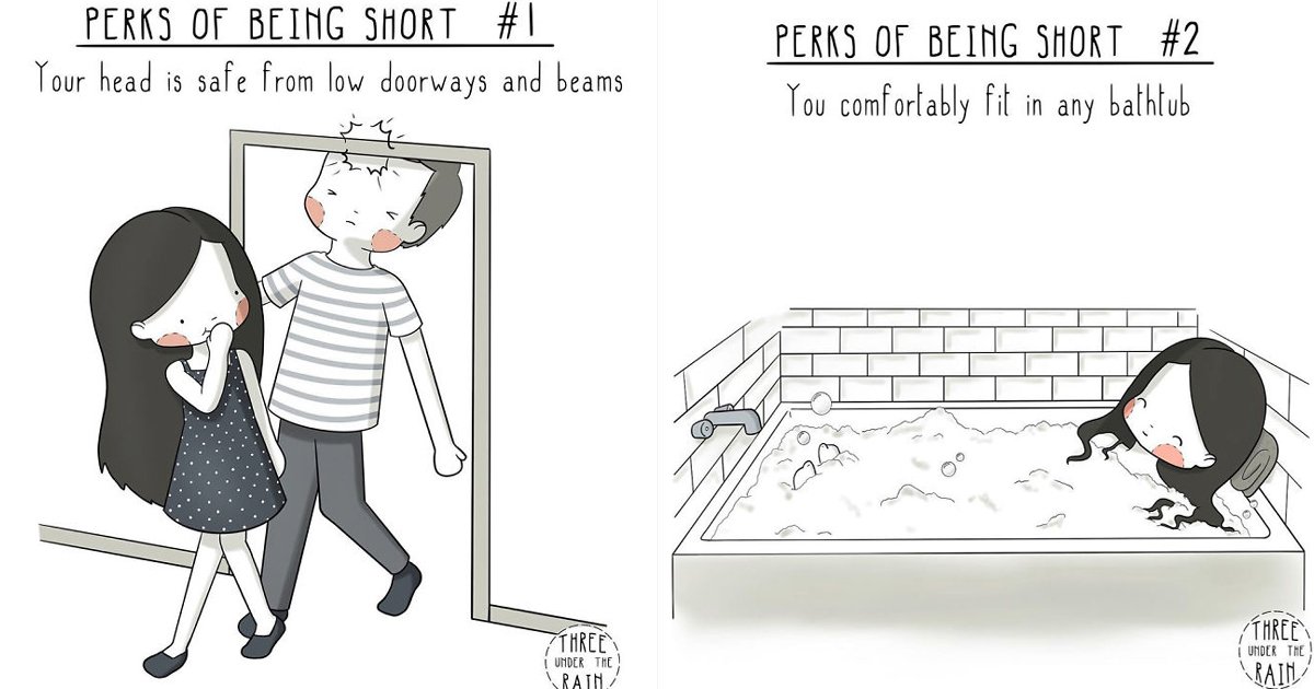 untitled 1 68.jpg?resize=1200,630 - Talented Artist Illustrated The Perks Of Being Short