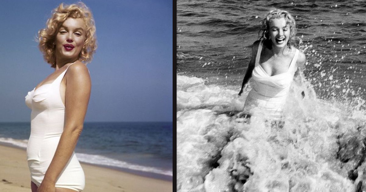 untitled 1 70.jpg?resize=1200,630 - 11 Photos de Marilyn Monroe pendant un shooting sur la plage en 1957