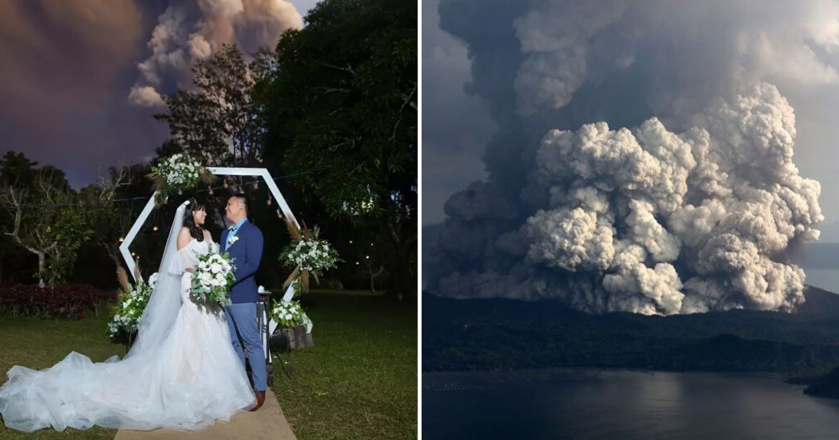 untitled design 36 1.png?resize=412,275 - Couple Continued Their Wedding While Volcano Was Spewing Ash In The Background