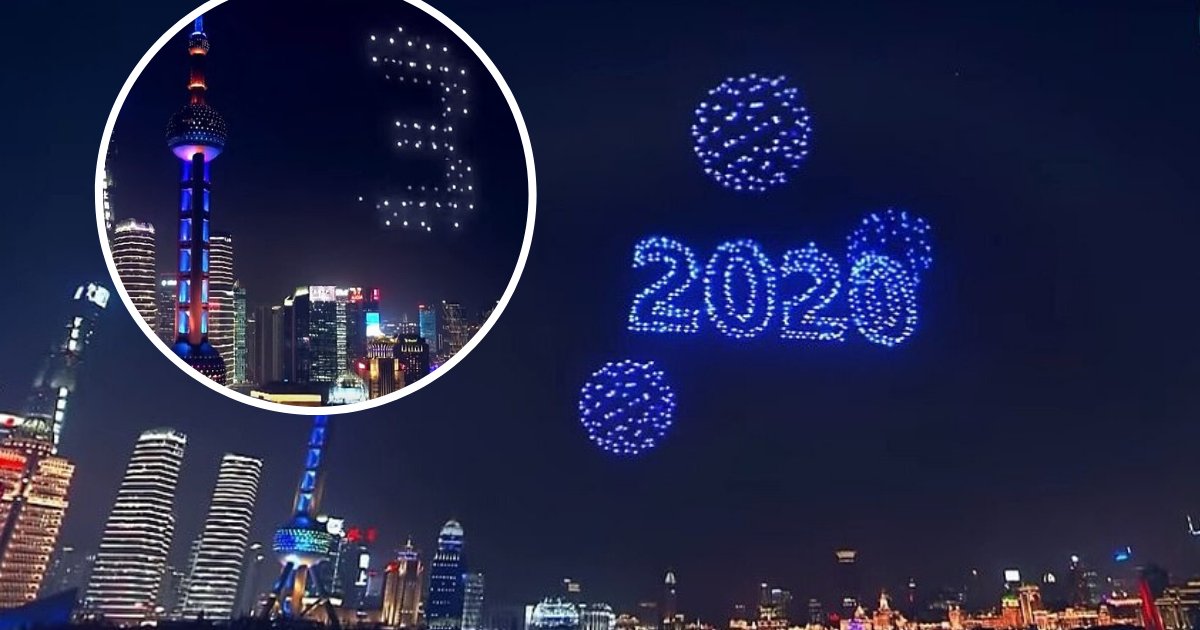 untitled design 46.png?resize=412,275 - Shanghai Traded New Year Eve's Fireworks Display For A Midair Drones Performance