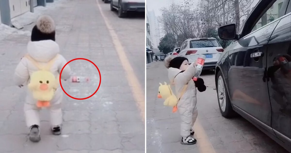 untitled design 88.png?resize=412,275 - Toddler Picked Up Plastic Bottle And Returned It To Litterbug Who Threw It Out Of His Car
