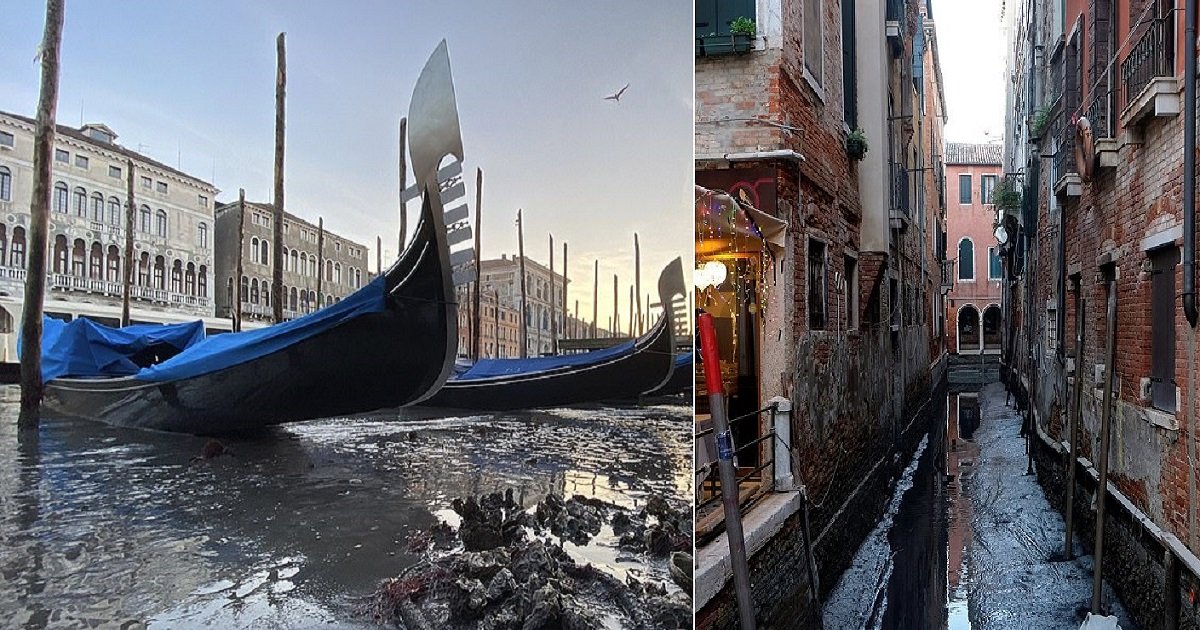 v4.jpg?resize=1200,630 - Les canaux de Venise sont à secs, deux mois à peine après des inondations records