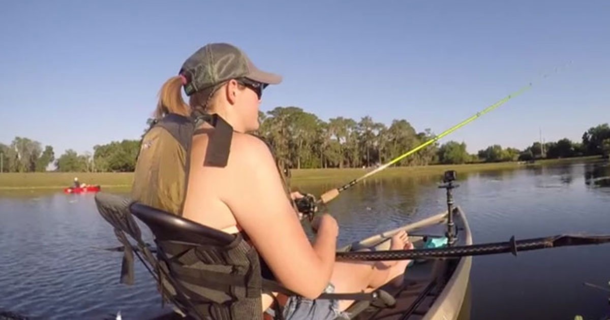 woman hit by fish.jpg?resize=412,232 - Woman Hit By A Bass While Trying To Catch Another Fish