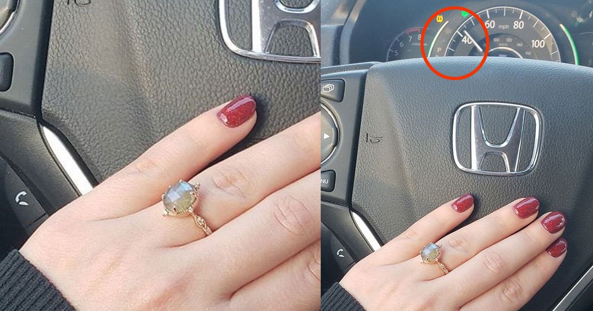 woman received backlash for clicking pictures of her engagement ring while driving.jpg?resize=412,275 - Une femme se fait critiquer pour avoir pris des photos de sa bague de fiançailles en conduisant