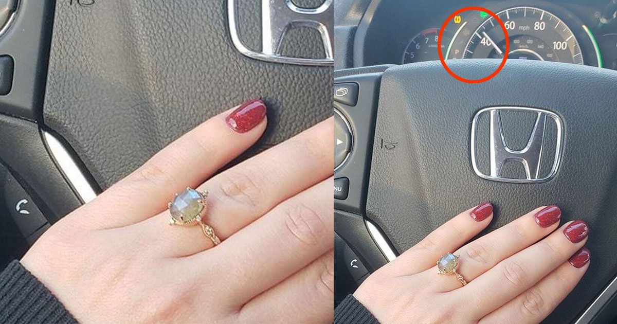 woman received backlash for clicking pictures of her engagement ring while driving.jpg?resize=412,232 - Woman Slammed For Taking Pictures Of Her Engagement Ring While Driving