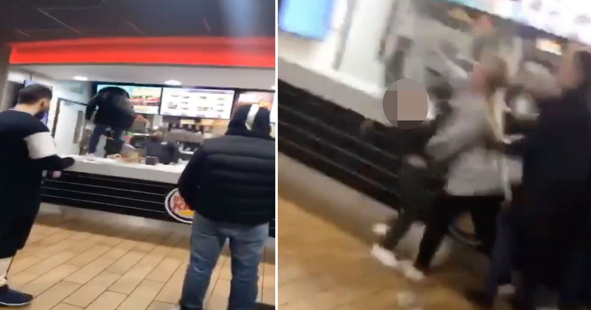 women attacked burger king worker.jpg?resize=1200,630 - Two Women Climbed Over The Burger King Counter To Attack A Worker