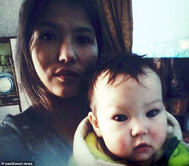 Viktoria Sagalakov, 20, left 11-month-old son Maxim in the care of her grandparents - aged 42 and 47 - while she was away in the Khakassia district of Russia
