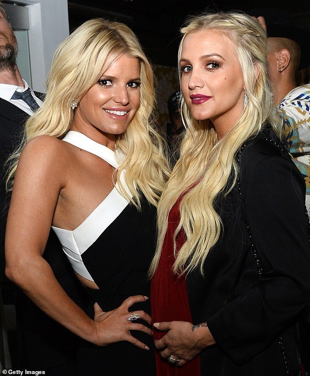 Jessica Simpson with her sister Ashlee in 2015. She said she subjected herself to the sexual abuse to protect Ashlee from it