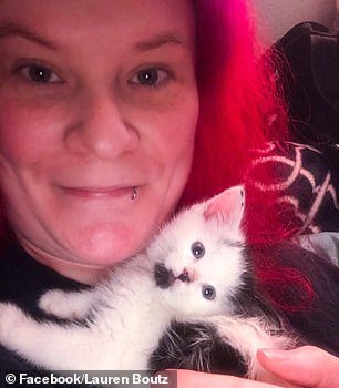 Loving mom: Lauren regularly fosters cats from the local welfare department
