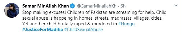 Anthropologist and documentary filmmaker Samar MinAllah Khan tweeted her outrage today