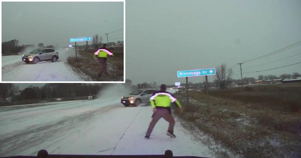 2 62.png?resize=1200,630 - Officer Saved His Life as He Jumped Out of The Way From a Car