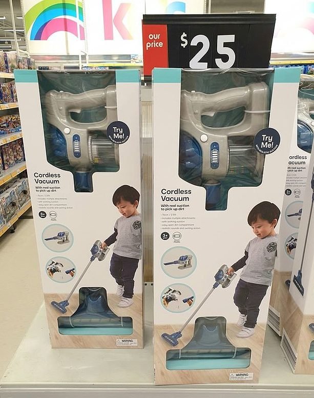 A Toy Vacuum Cleaner With Real Suction For Kids So They Could Actually Help Clean The House
