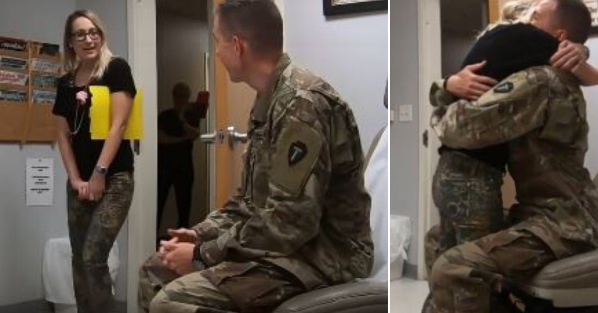 4 61.png?resize=1200,630 - Soldier Acts as a Patient to Surprise His Doctor Wife After Traveling for 40 Hours