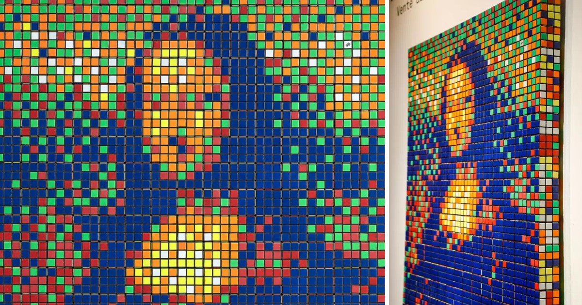 5 17.jpg?resize=1200,630 - An Artist Created 'Mona Lisa' From 330 Rubik’s Cubes – And It Could Sell For Up To $166,000 At Auction