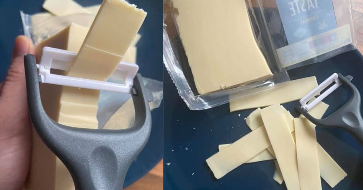 a mom used potato peeler to slice her cheese and people called her genius.jpg?resize=412,275 - A Mom Uses A Potato Peeler To Slice Her Cheese And People Called Her A 'Genius'