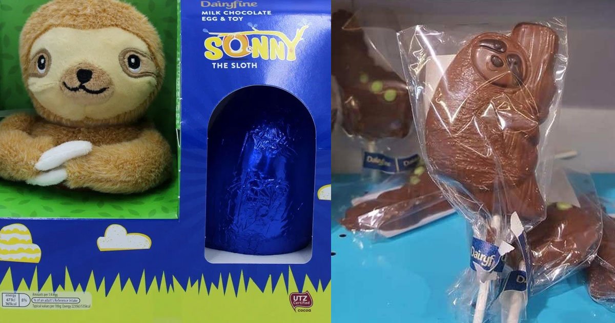 aldi has launched a chocolate sloth for easter.jpg?resize=412,275 - A Supermarket Launched A Sloth-Themed Easter Egg For This Upcoming Easter