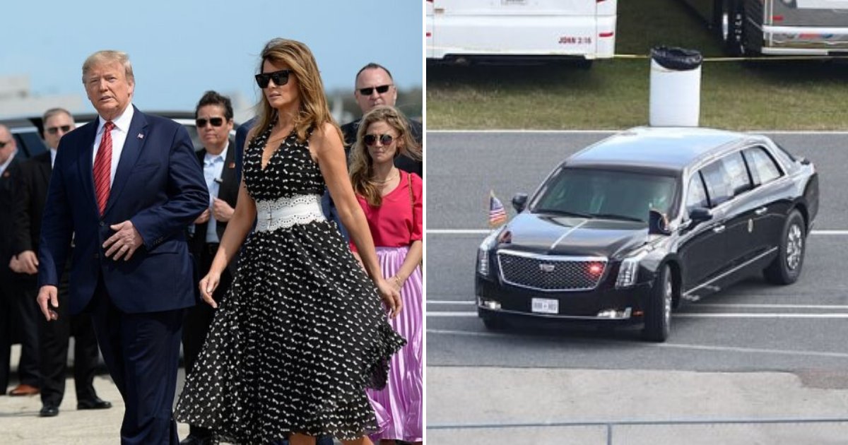 car7.png?resize=1200,630 - President Trump And First Lady Melania Made Spectacular Arrival At Daytona 500