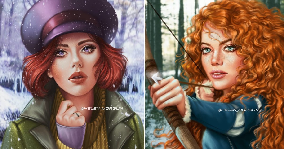 celeb disney.png?resize=1200,630 - 25+ Female Celebrities Illustrated As Widely-Loved Disney Characters