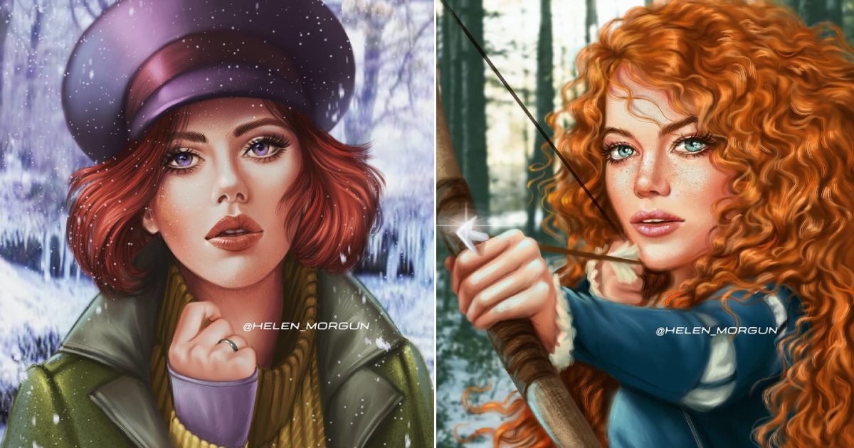 celeb disney.png?resize=412,232 - 25+ Female Celebrities Illustrated As Widely-Loved Disney Characters