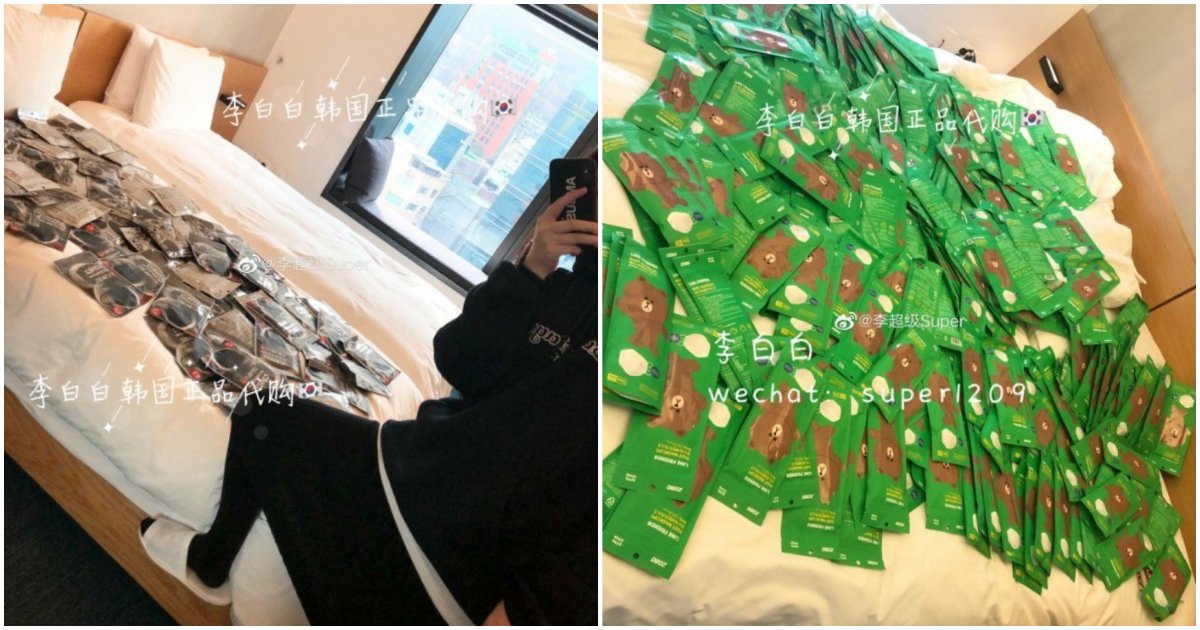 collage 8.png?resize=1200,630 - "중국에선 이게 유행임" 한국에서 사재기한 마스크들을 SNS에 자랑하는 중국녀