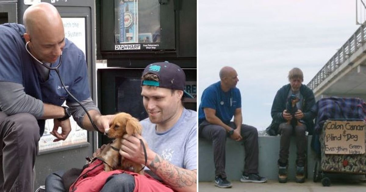 d2 4.jpg?resize=1200,630 - Veterinarian Walks Around California to Treat Animals of Homeless People For Free