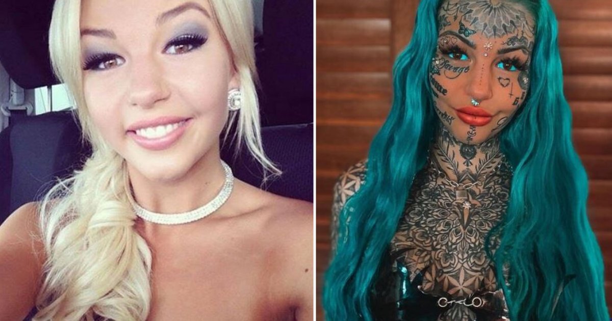 d4 6.png?resize=1200,630 - A Woman Spent £20,000 to Cover Her Entire Body Including Eyes with Tattoos