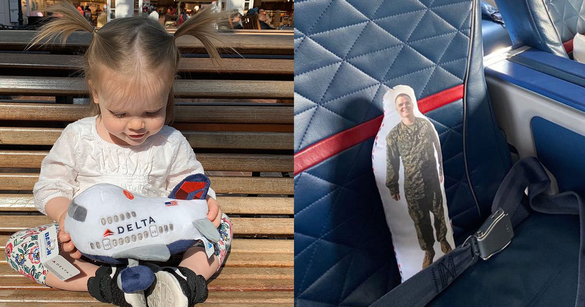 delta airlines reunited toddler with her daddy doll that she lost at a flight.jpg?resize=412,275 - Les employés de la compagnie Delta Airlines ont tout fait pour retrouver la poupée de cette petite fille