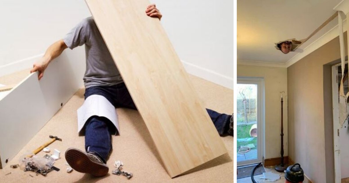 f 1.png?resize=412,232 - Woman Finishes Home Cleaning When The Husband Suddenly Falls From The Ceiling Area