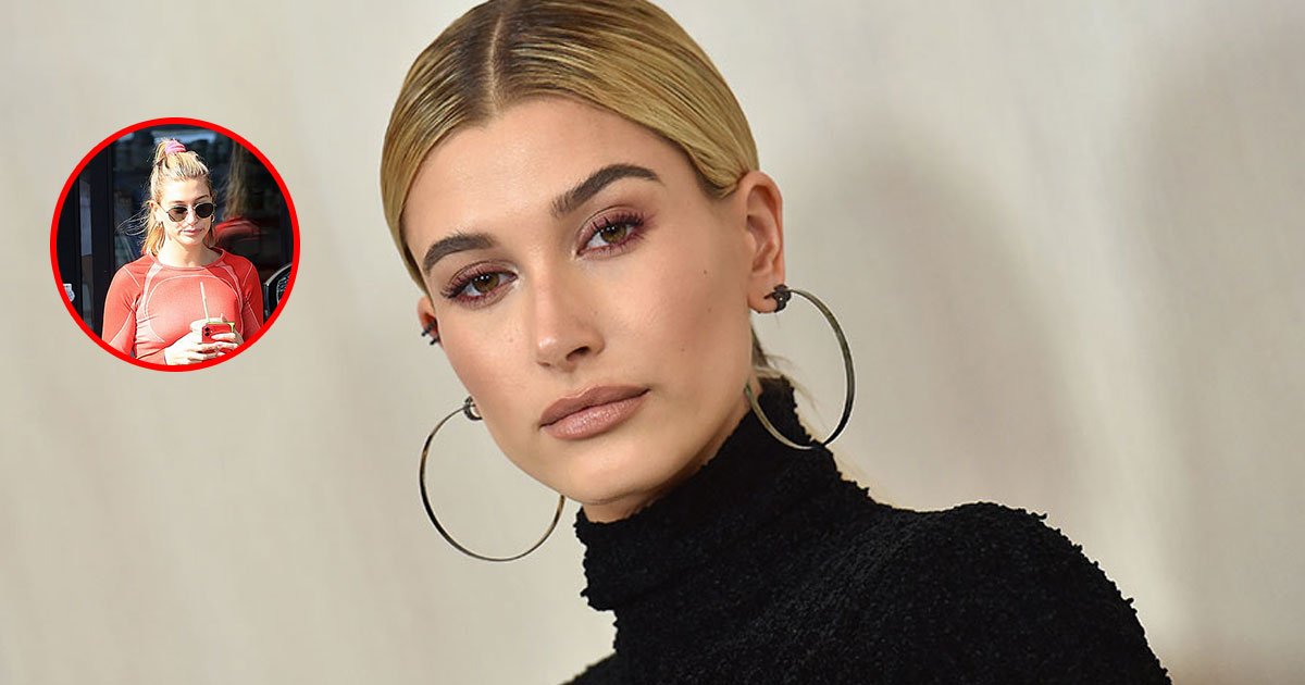 hailey baldwin flaunted her incredible abs in a red crop top with matching leggings.jpg?resize=1200,630 - Hailey Bieber dévoile ses incroyables abdos dans sa tenue de sport rouge
