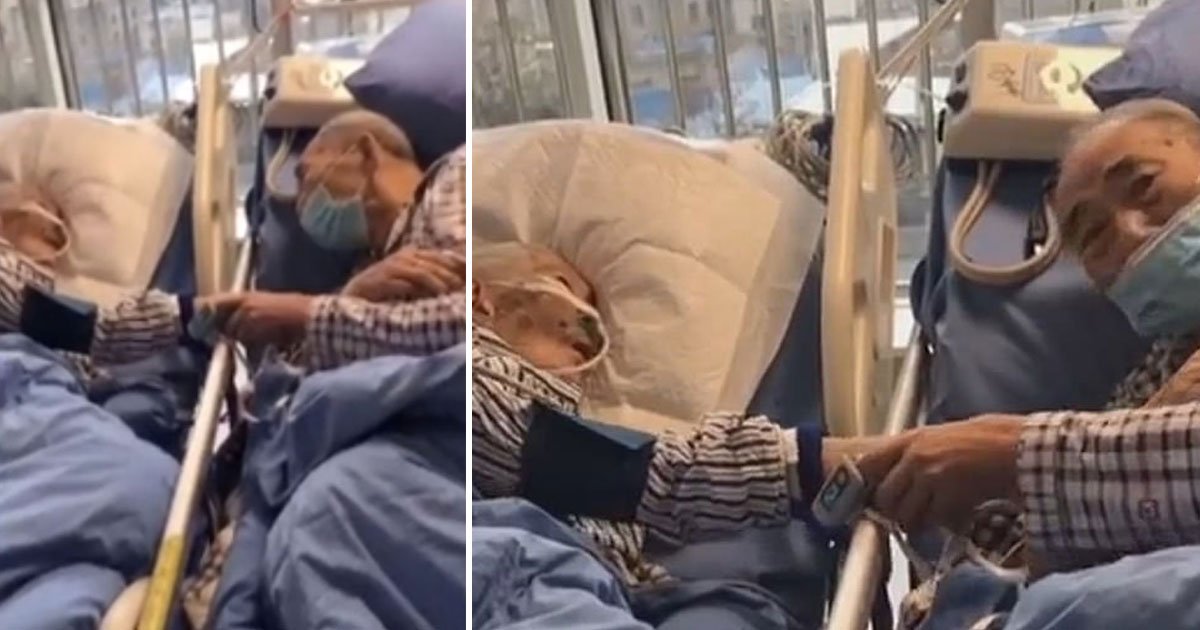 husband wife saying final goodbyes.jpg?resize=1200,630 - Heartbreaking Moment Husband And Wife Lying In Hospital Beds Next To Each Other And Saying Final Goodbye