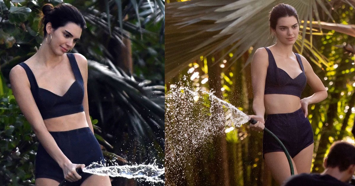 kendall jenner looked marvellous in denim bikini on swimwear shoot in miami.jpg?resize=1200,630 - Kendall Jenner était sublime dans ce bikini en jean lors d'une séance photos à Miami