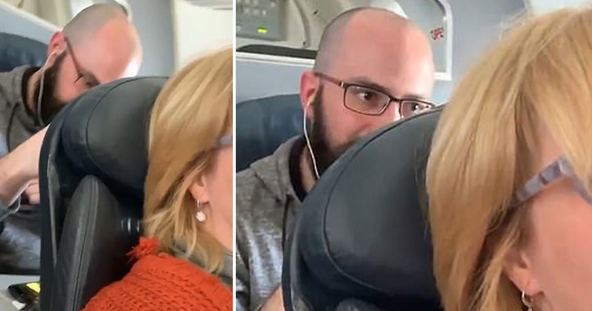 man punched pushed seat american airlines.jpg?resize=1200,630 - American Airlines: Un passager agacé pousse à plusieurs reprises le siège du voyageur de devant