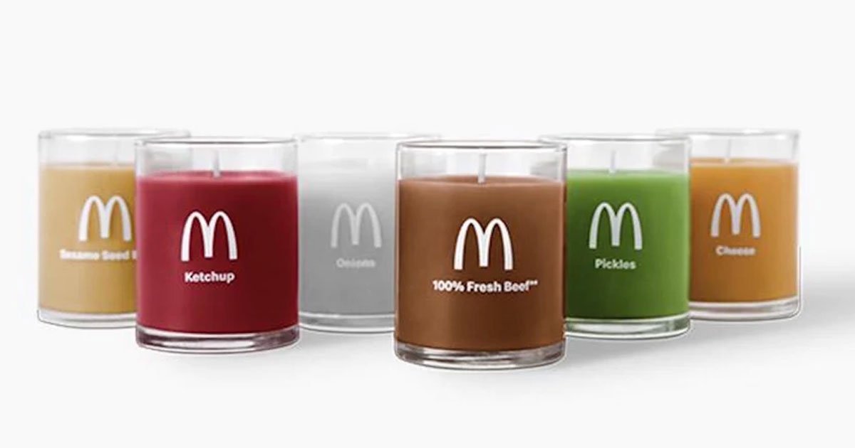 mcdonalds is selling quarter pounder scented candles and each smells like a different ingredient.jpg?resize=1200,630 - Bougies parfumées avec odeur de burger Mc Donald's