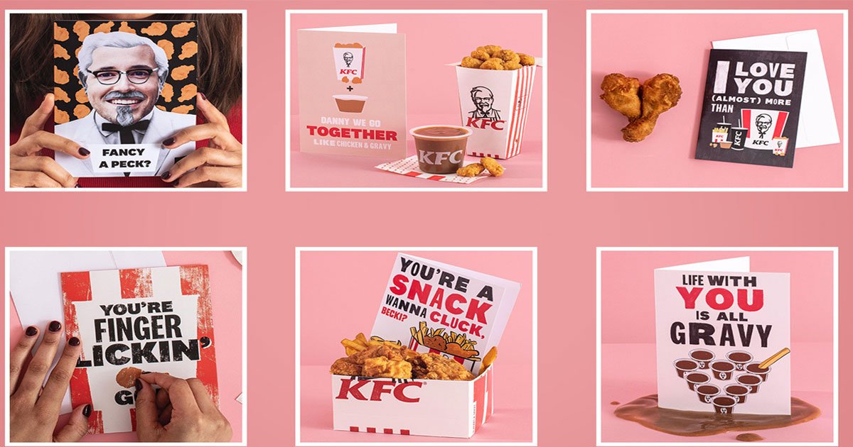 moonpig is selling kfc scratch n sniff cards that smell like chicken.jpg?resize=1200,630 - KFC Partnered Up To Create Limited Edition Valentine's Day Cards That Smell Like Chicken